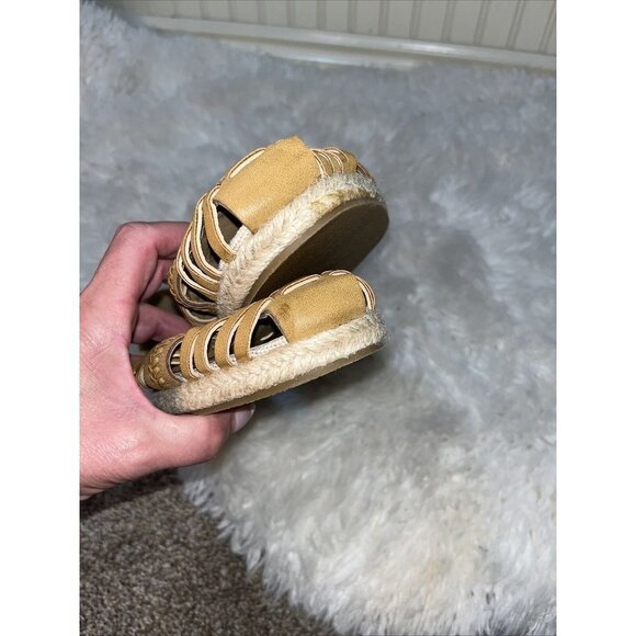FRANCESCA'S Tan Huarache Summer Espadrille Flats size 10 new - Picture 10 of 10